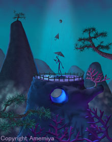 �u�l�Ԓ뉀�v�V���[�Y �hBlue�h
�ꌩ�R�̌i�F�����ǁA�C�̒����C���[�W���č��܂����B
���̏؋��ɂق�A�悭�݂�ƃT���S���E�E�E
�����ɂ͉J���~���Ă��܂��B