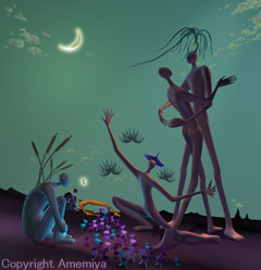 �u�l�Ԓ뉀�v�V���[�Y �h���Q�h
����A�뉀���C���[�W�������̂ł��B
�E���Q�l�͊�R���A���̉��̐l�͏��̖؂��A
�����č��̐l�Ԃ͒�΂̂ӂ�����Ă܂��B
�����ɂ͐삪����A�����ɂ͋��������܂��B