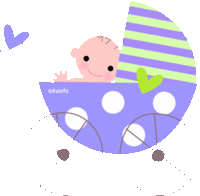 乳母車と赤ちゃん