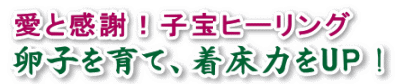 愛と感謝 子宝ヒーリング、卵子を育て着床力を高める
