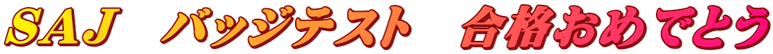 SAJ　バッジテスト　合格おめでとう