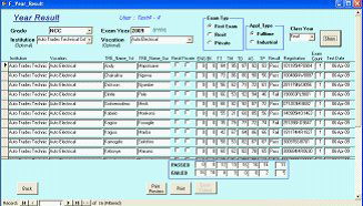 BOAIS result entry screen