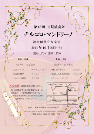 第15回定期演奏会チラシ 第15回定期演奏会チラシ