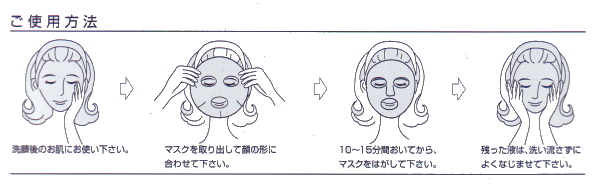 ミガキ ハンミフェイスマスク　ご使用方法説明画像