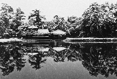 ⑨仏供田池畔の雪景色