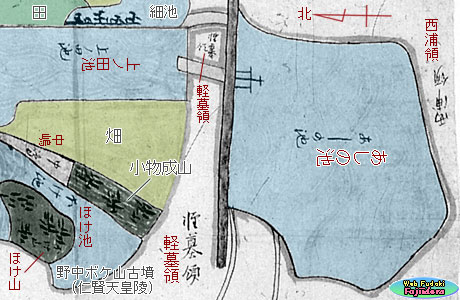 8)絵図に描かれた芦ヶ池(部分)
