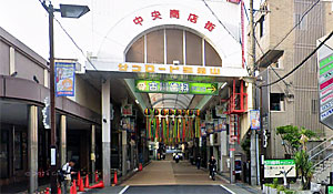 ⑧ 瓢箪山商店街の北端入口(北より)