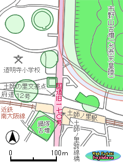 ⑥ 国道旧１７０号と小古墳群