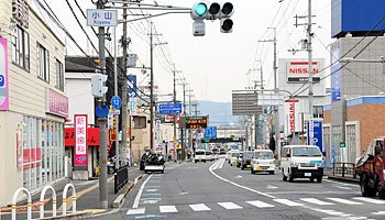 ④ 重複する府道１２号堺大和高田線(西より)