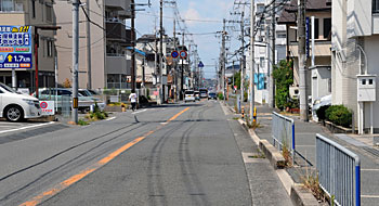 ⑭ 北予備滑走路の跡地(南より) 