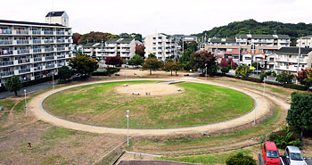① 道明寺盾塚古墳公園(南東より)