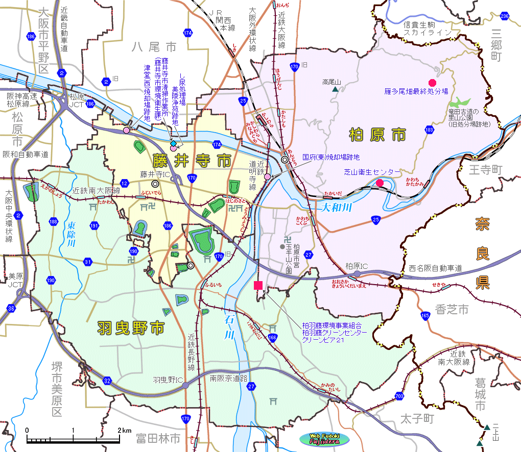 柏羽藤環境事業組合管内図