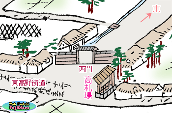 37)「河内道明寺繪圖」に見える高札場の様子