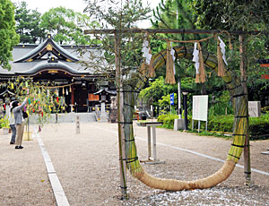 ⑫ 水無月の大祓式の茅の輪(東より)