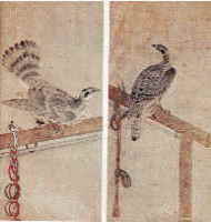 掛軸-1011　土岐頼芸　鷹図　印刷工芸作品　土岐の鷹　国盗り物語 掛軸-1011 土岐頼芸 鷹図 印刷工芸作品 土岐の鷹 国盗り物語