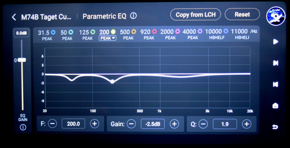 Eversolo DMP-A6 Equalizer Setting