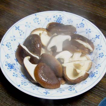 シイタケの酒蒸し