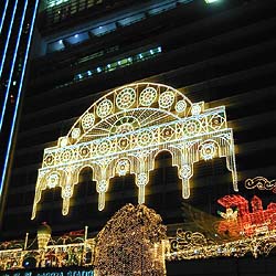 名古屋駅ビルのライトアップ