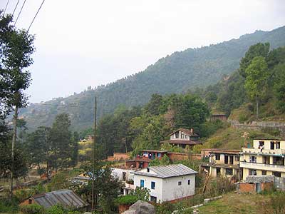 a villege in front of Shivapuri National Park