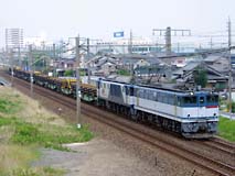 日鐵住金のロングレール輸送車の試験運転