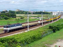 通常のEF641000番台に代わってレールチキ臨を牽くEF652085(新)