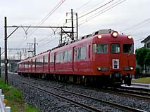 碧南-弥富の直通急行運用に入った7700系の4連