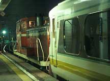 会津若松からDE10に牽かれていよいよ会津鉄道へ
