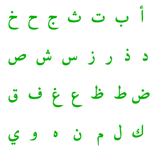 arabic alphabet