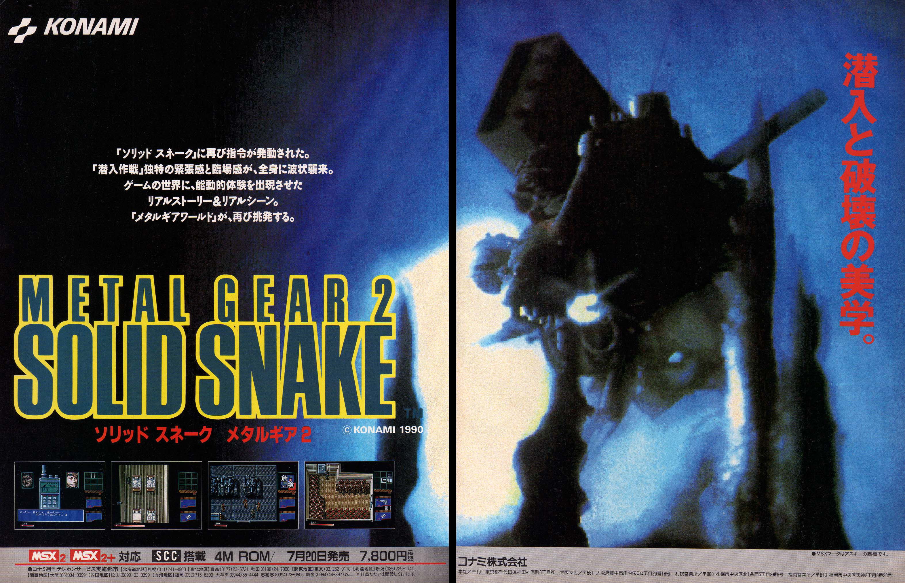 メタルギア2 ソリッドスネーク Metal Gear 2 Solid Snake Msx2 資料