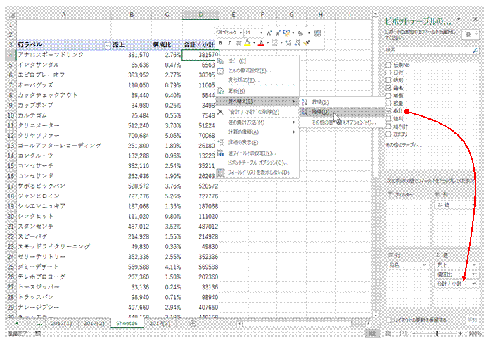 Abc分析したい