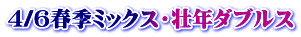 4/6春季ミックス・壮年ダブルス