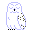 Snowy owl in the daytime