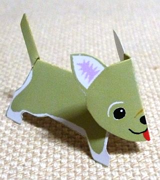 paper dog, Chihuahua smooth coat