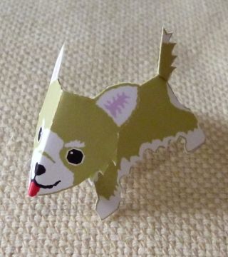 paper dog, Chihuahua long coat