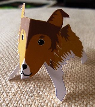 paper dog, Rough Collie