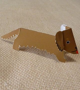 paper dog, Dachshund-long coat