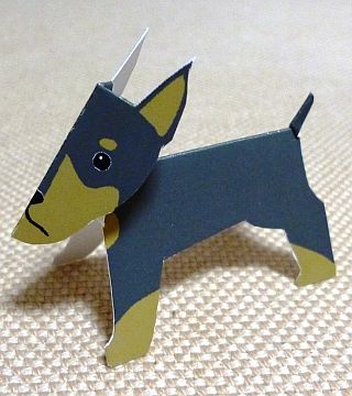 paper dog, Doberman