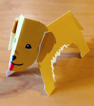 paper dog, Golden Retriever