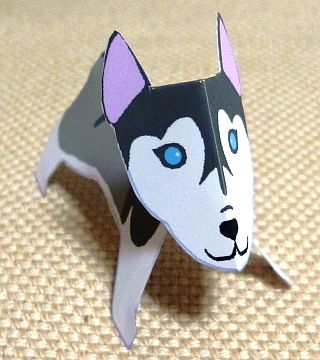 paper dog, Siberian Husky