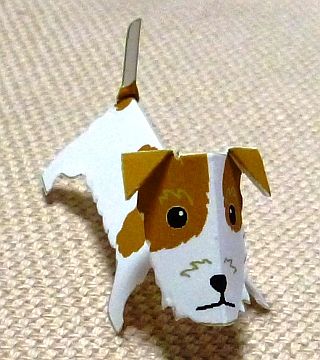 paper dog, Jack Russell Terrier
