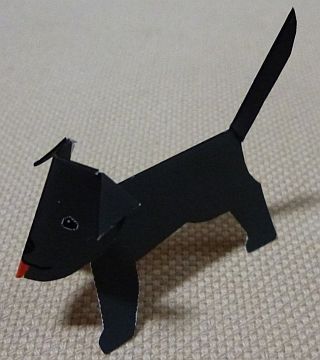 paper dog, Labrador Retriever-black