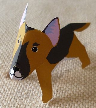 paper dog, German Sepherd