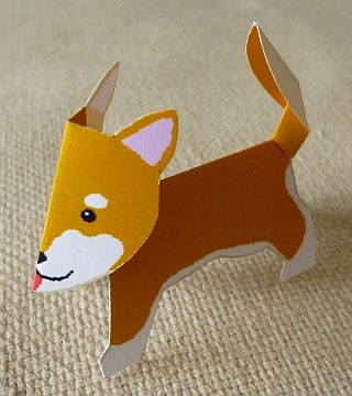 paper dog, shiba