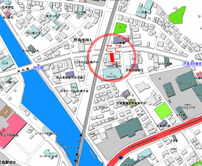 児島小川1丁目37地図