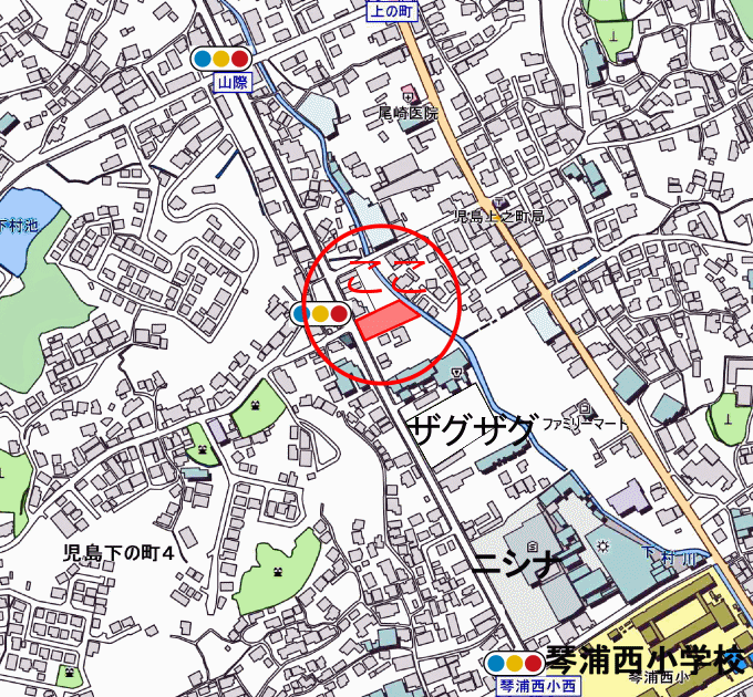 児島下の町5丁目土地の地図