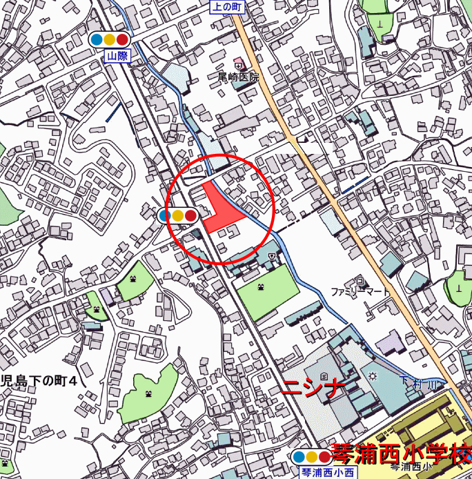 児島下の町5丁目土地の地図