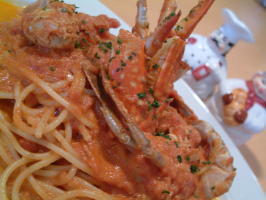 ワタリガニのトマトクリームソースのパスタ