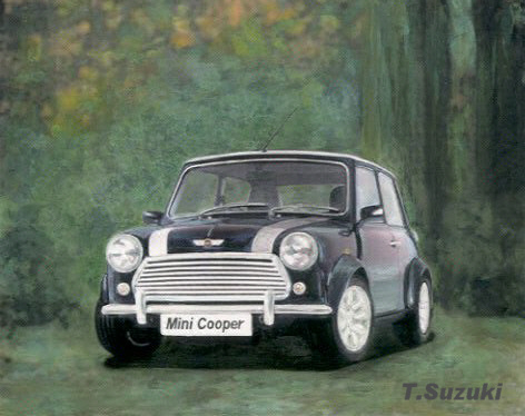 ミニクーパー Mini Cooper くるま画廊 車のイラスト