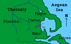 Map of Thessaly