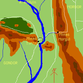 Map of Ithilien